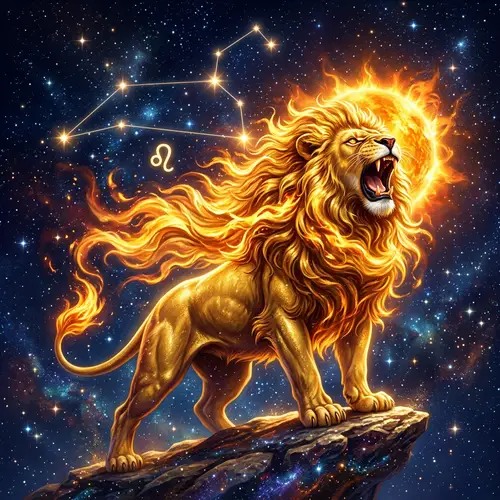 Leo Zodiac Sign - Majestic Lion Symbolizing Strength