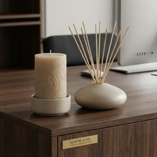 Timeless Aesthetic Candle and Diffuser Set for Business Context