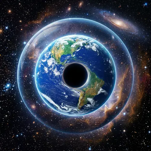 Cosmic Eye: Planet Merging Art