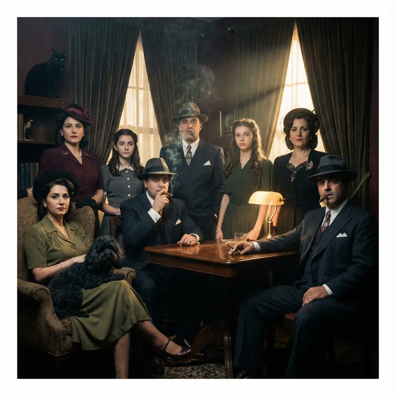 Noir Gangster Portraits of an Italian Family