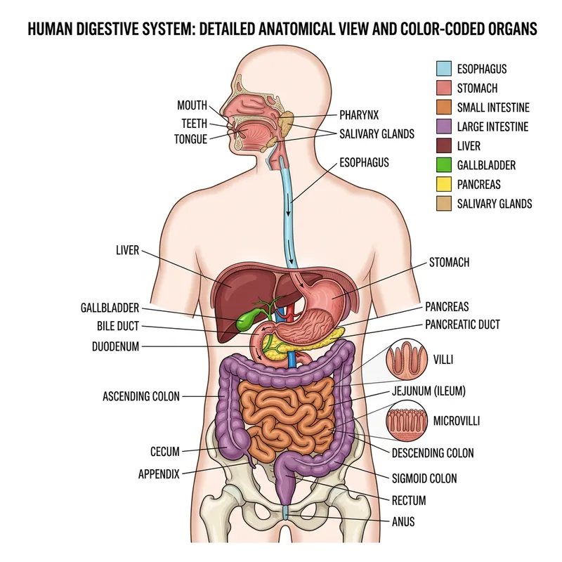 Human Digestive System Illustration