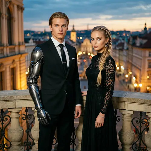 Edward Elric & Winry Rockwell: Determination & Grace in Black Attire