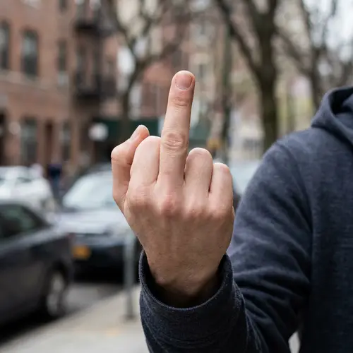 Middle Finger Gesture: Bold Expression