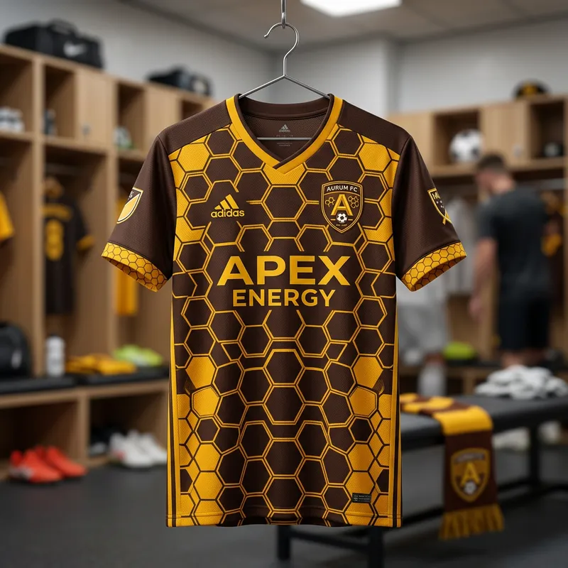 Custom Brown & Gold Soccer Jersey
