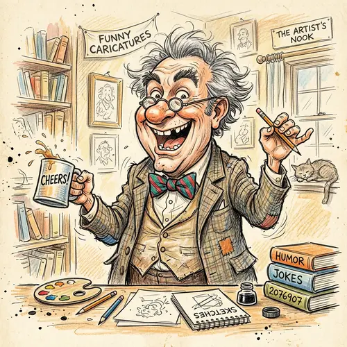 Funny Hand-Drawn Caricature Art