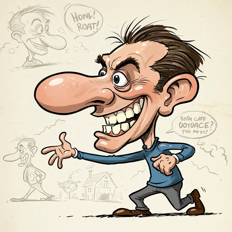 Funny Hand-Drawn Caricature Art