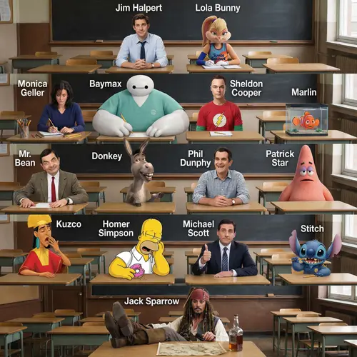 Creative School Class Photo Concept