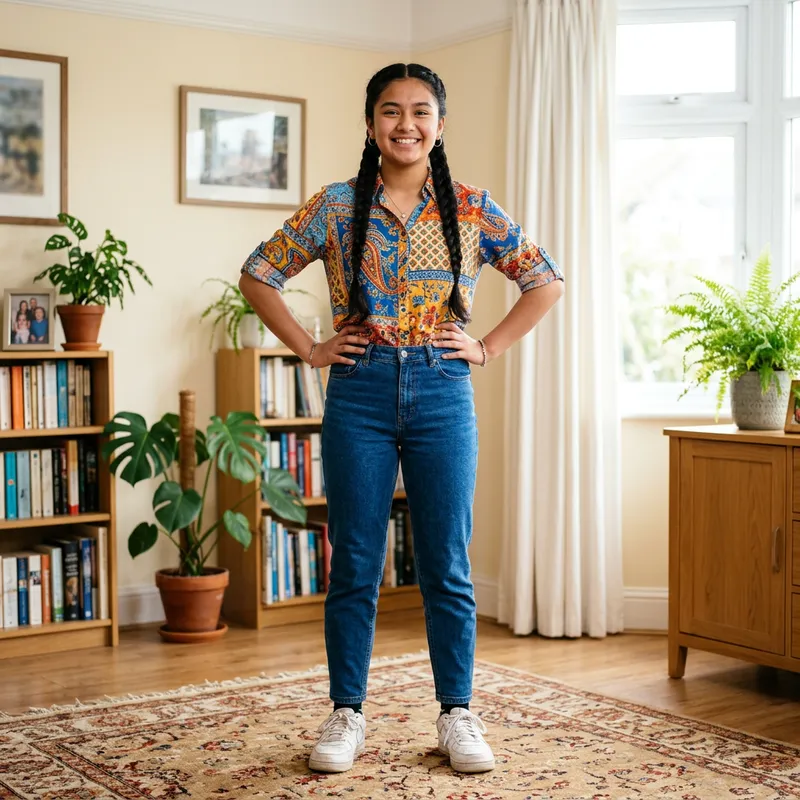 Confident Teen Girl Wide Hips Pose | Stunning Smiles