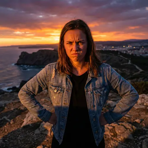 Confident Young Woman - Vibrant Colors & Determination