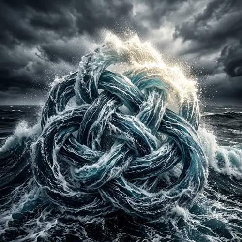 Dynamic Ocean Wave Art | Energy & Power Representation