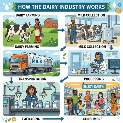 The Dairy Industry Process: Farming, Collection, Transportation, Processing & Packaging