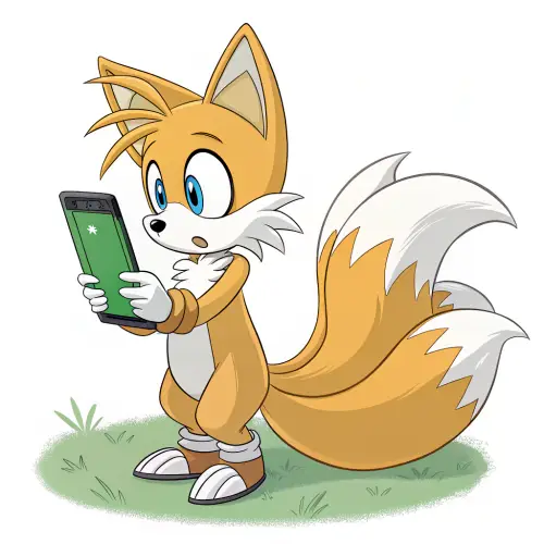 Tails the Fox: Samsung Phone Fan Art