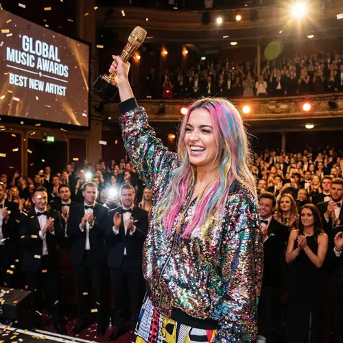 Female Pop Artist Wins Major Music Award | Prestigious Ceremony