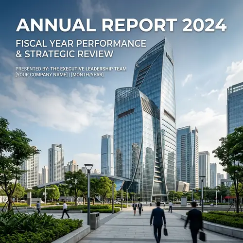 PPT Report Cover Building Image