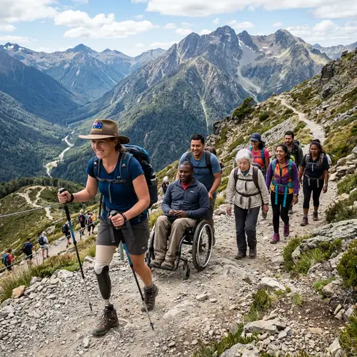 Diverse Cultures Ascending Mountains in Australia