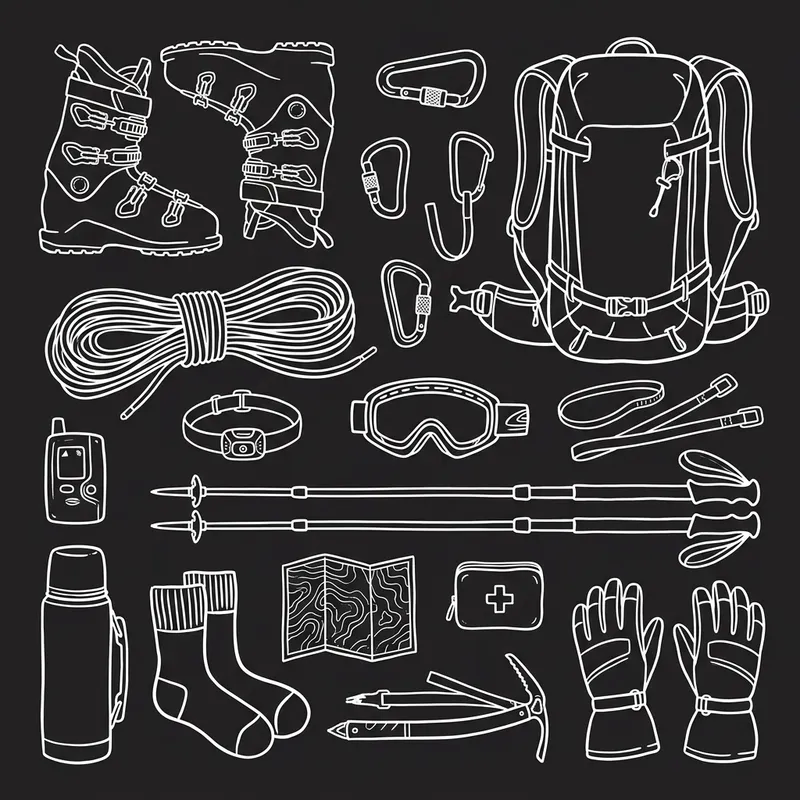 Backcountry Skiing Gear: Boots, Backpack, Rope, Carabiners & More