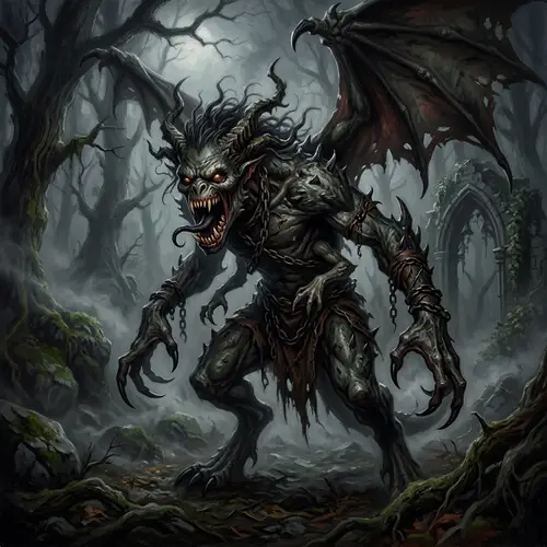 Grotesque Dark Fantasy Monster | Nightmarish Features