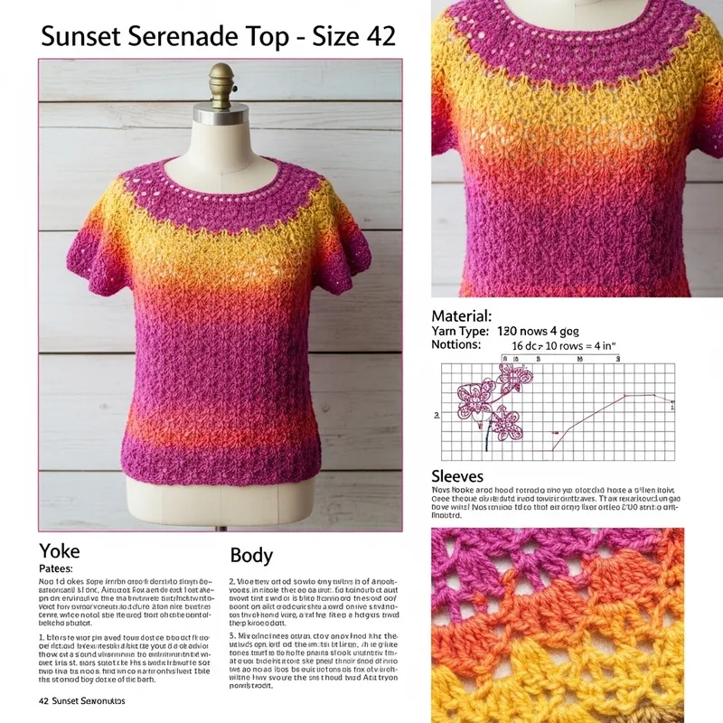 Crochet Pattern for Top Size 42