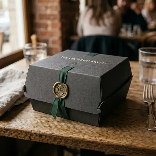 Mysterious Burger Box Packaging Design