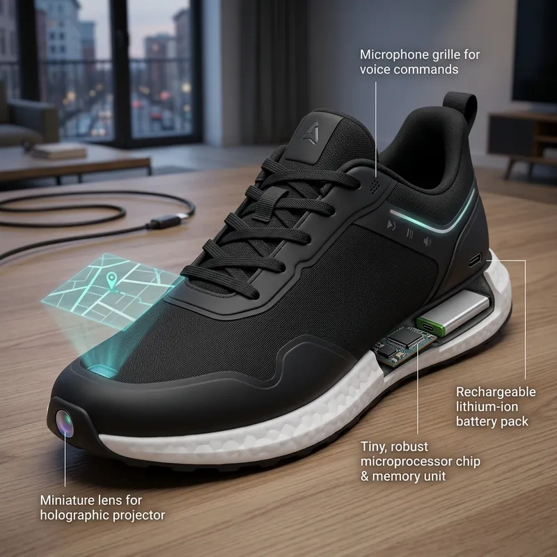 Innovative Holographic Projector Shoes with Advanced User Interaction