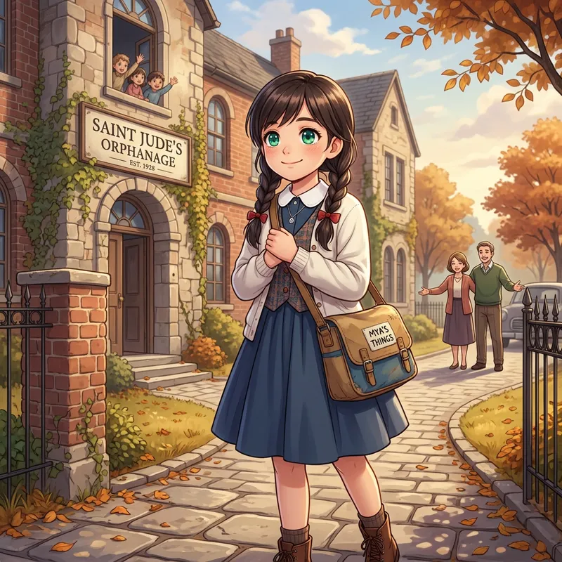Adopted Girl from Orphanage | Heartwarming Anime Illustration Adopted Girl from Orphanage | Heartwarming Anime Illustration