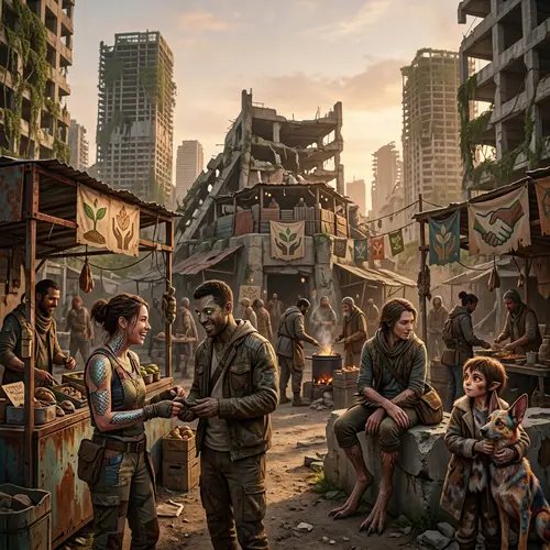 Post-Apocalyptic Scene of Intriguing Mutations and Resilience