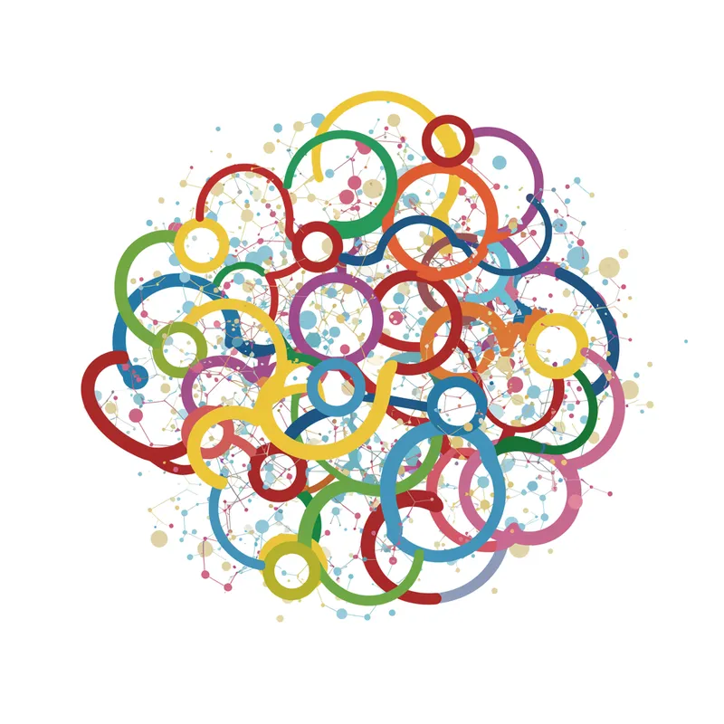 Colorful Network of Unity and Connection