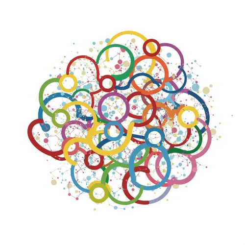 Colorful Network of Unity and Connection