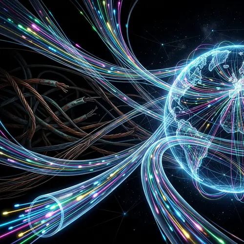 Stunning Fibre Optics Illustration: Data in Color