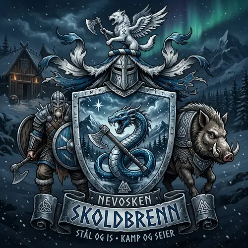 Armoirie des Nevosken - Skoldbrenn Clan Emblem Inspired by Nordic Tradition