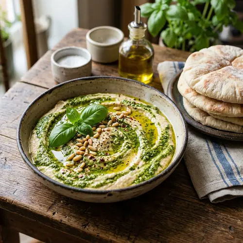 Delicious Pesto Hummus Recipe