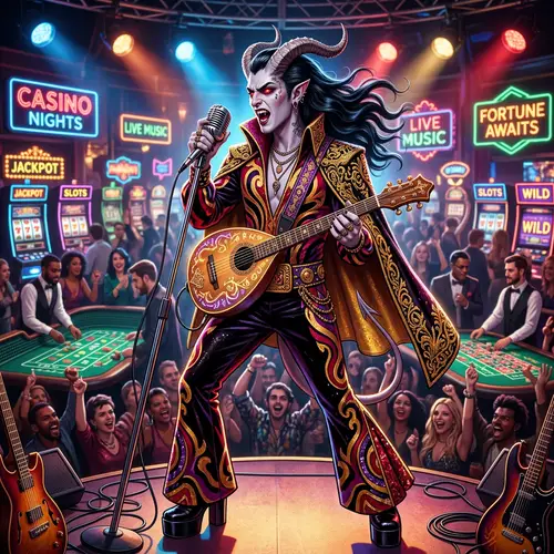Tiefling Bard with Vampiric Features | Casino Flair
