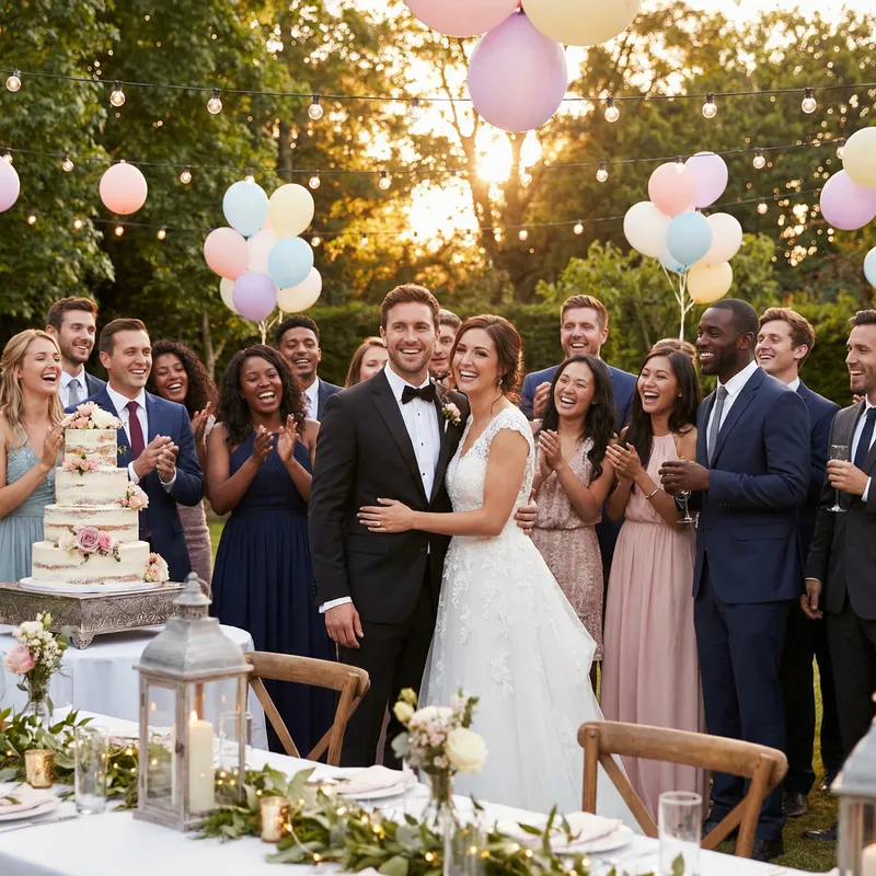 Multicultural Wedding Celebration with Joyous Guests