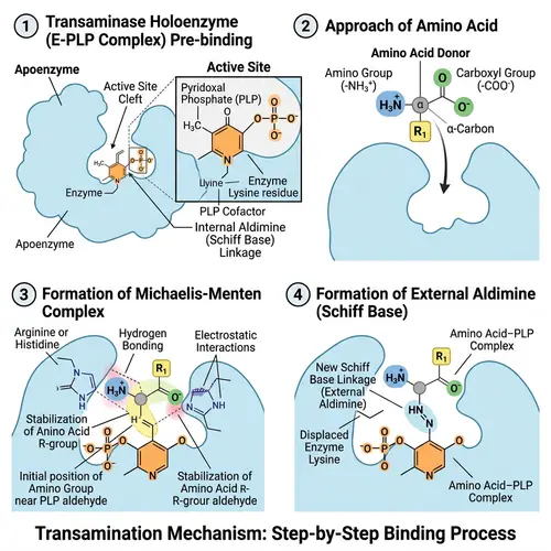 Amino Acid Binding to Transaminase Enzyme Explained
