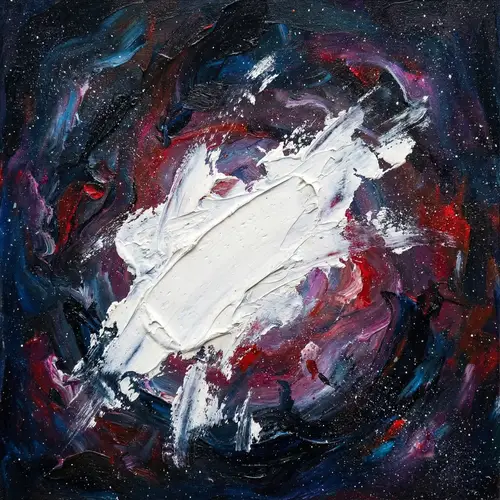 Abstract Album Cover: Strong Contrast with White