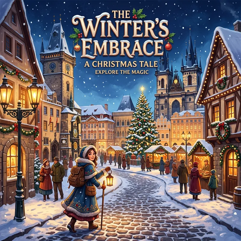 Prague-inspired Vintage Christmas Video Game | Snowy Town Charm