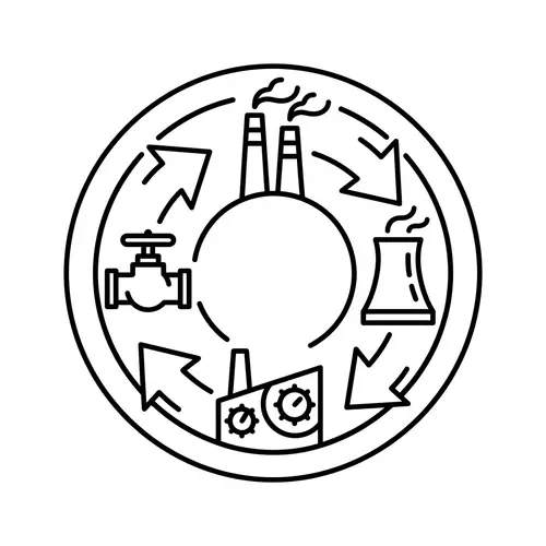 Minimalist Thermal Power Plant Logo Design