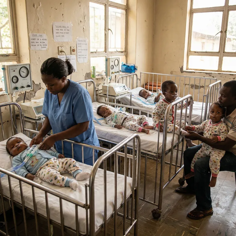 Children in Hospital Nursery | Heartwarming Image