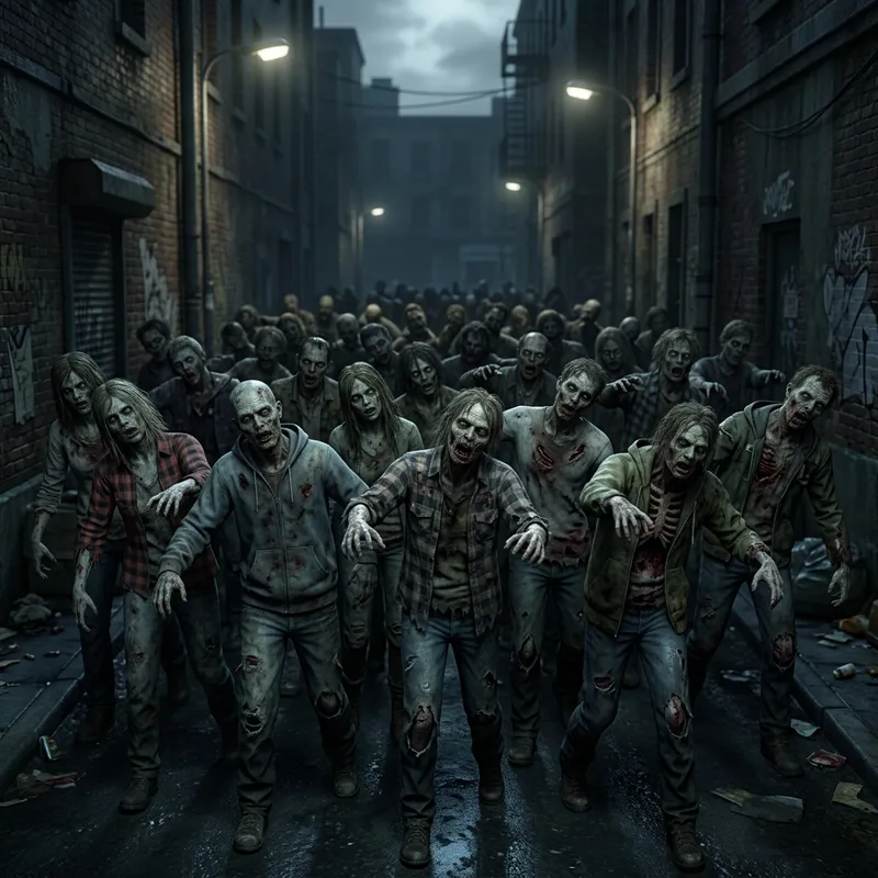 Creepy 3D Zombies Model - Terrifying 3D Zombie Horde