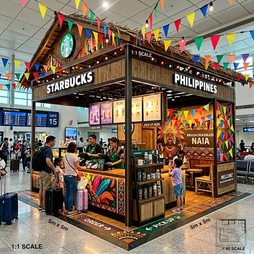 Starbucks Kiosk Design at NAIA Airport