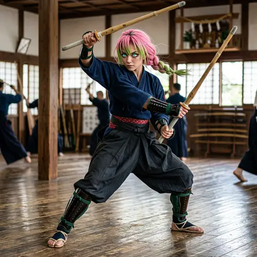 Mitsumi Kanroji Samurai Woman - Demon Slayer Anime Art