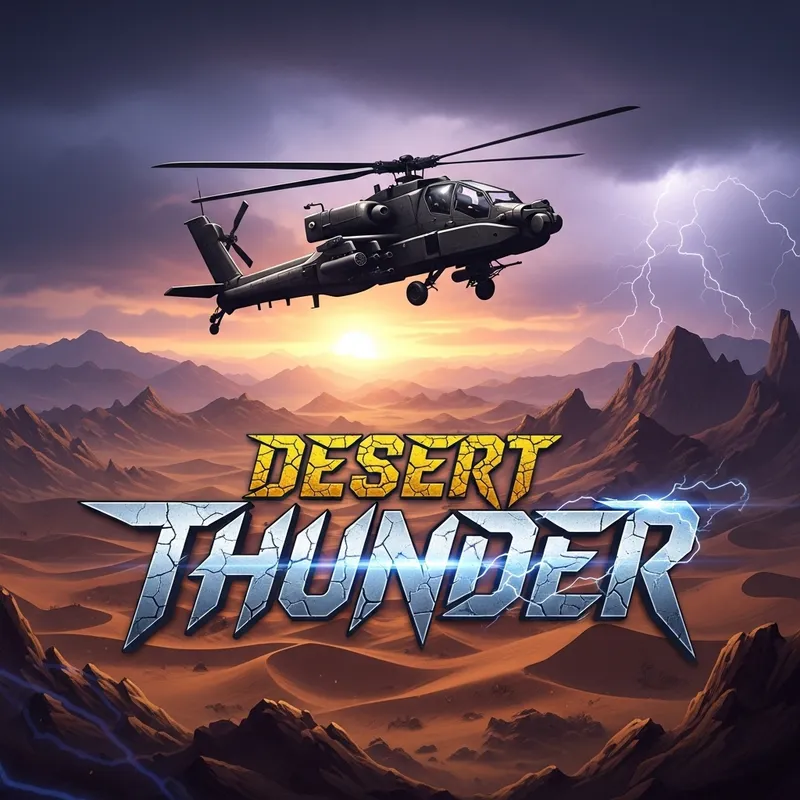 Desert Thunder Helicopter Game Logo