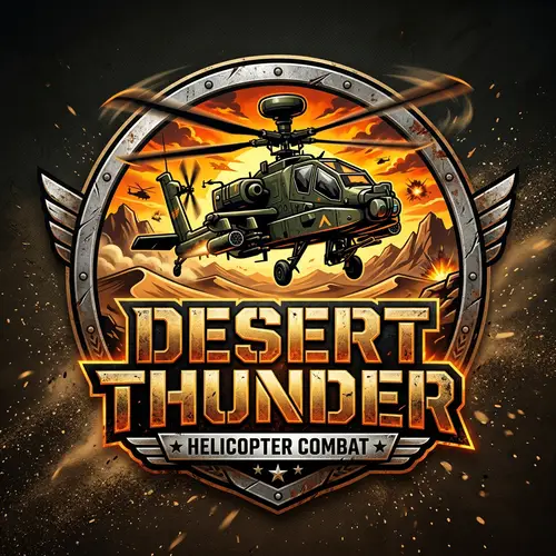 Desert Thunder Helicopter Game Logo