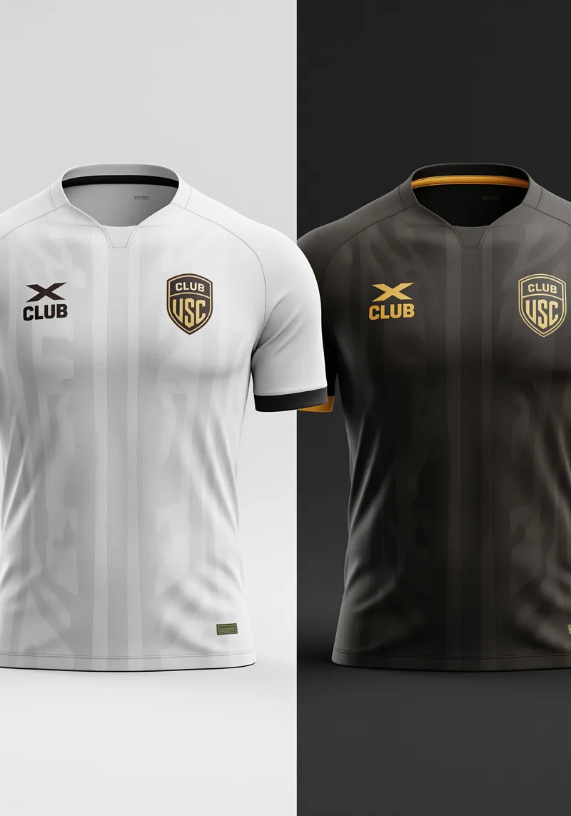 Modern Football Jersey Mockup in Three Colors