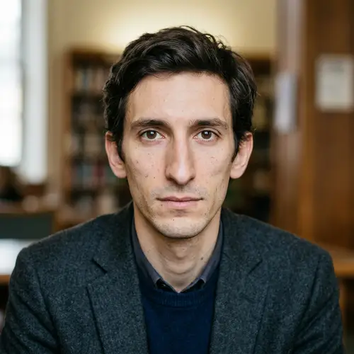 Portrait of a Man with Brown Hair and Brown Eyes