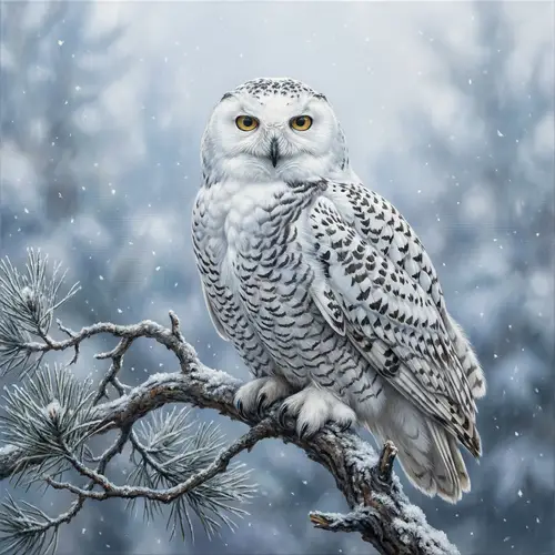 Majestic Snowy Owl Art: A Hyper-Realistic Masterpiece