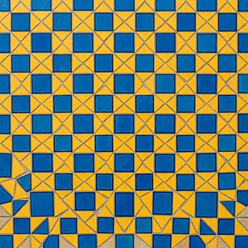 Symmetrical Square and Triangle Tesselation Art