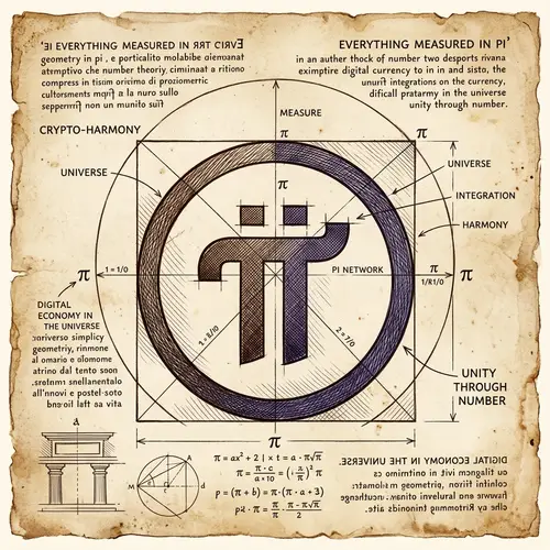 Pi Crypto Logo Inspired by Vitruvian Man | Artistic Interpretation