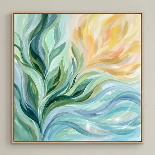 Abstract Wellness Art: Harmonious Colors, Soothing Patterns & Tranquil Shapes