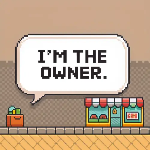 I'm the Owner - Pixel Speech Bubble Design